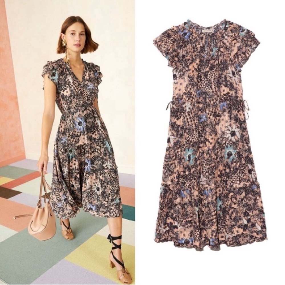 Ulla Johnson Multicolor Floral Midi Dress